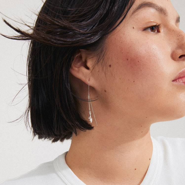 Pilgrim SEA Recycelte Ketten-Ohrringe, Versilbert