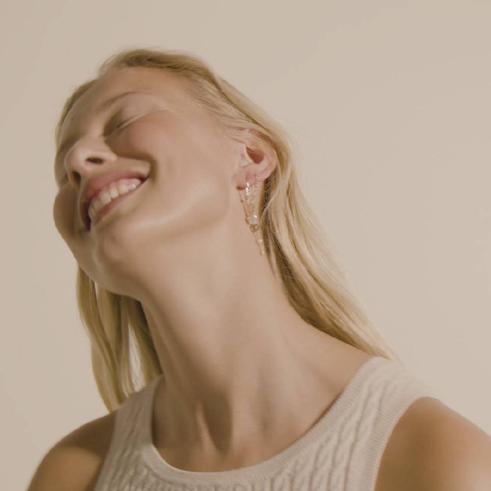 Pilgrim SMILE Ohrringe 2-in-1-Set, Vergoldet