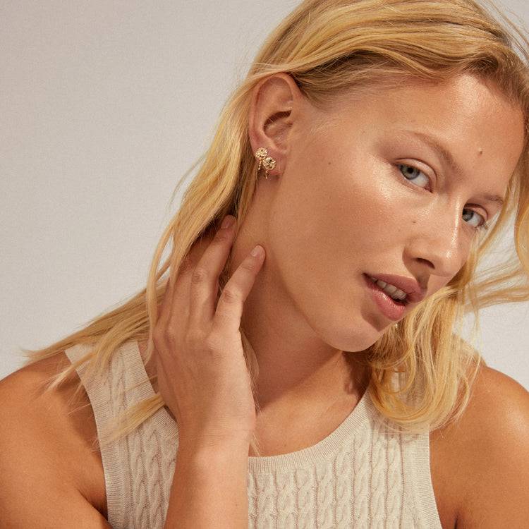 Pilgrim SMILE Ohrringe 2-in-1-Set, Vergoldet