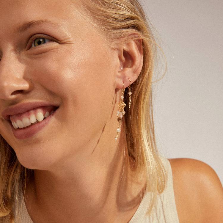 Pilgrim SMILE Ohrringe 2-in-1-Set, Vergoldet