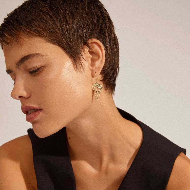 Pilgrim SMILE Recycelte Ohrringe, Vergoldet