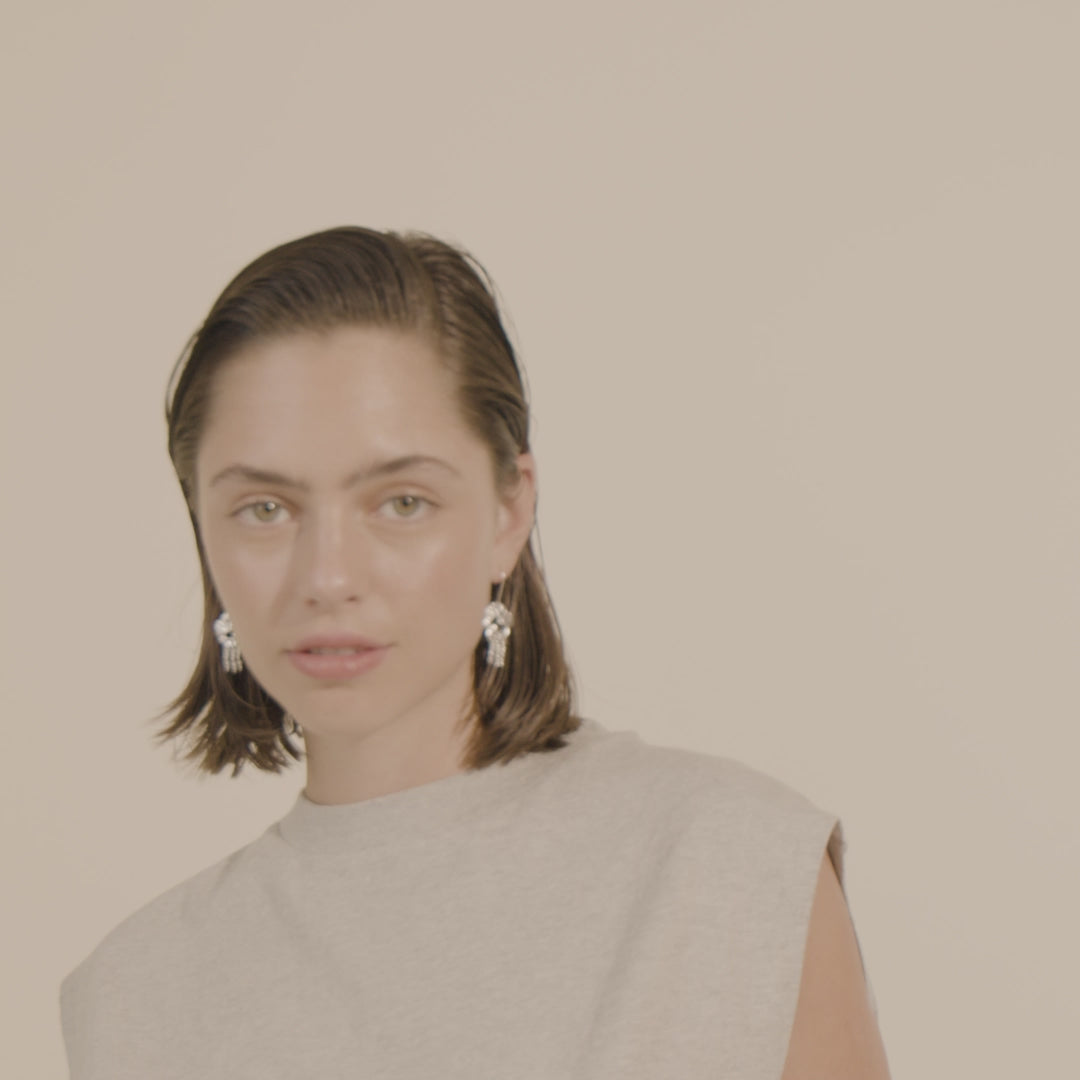 Pilgrim SMILE Recycelte Ohrringe, Versilbert