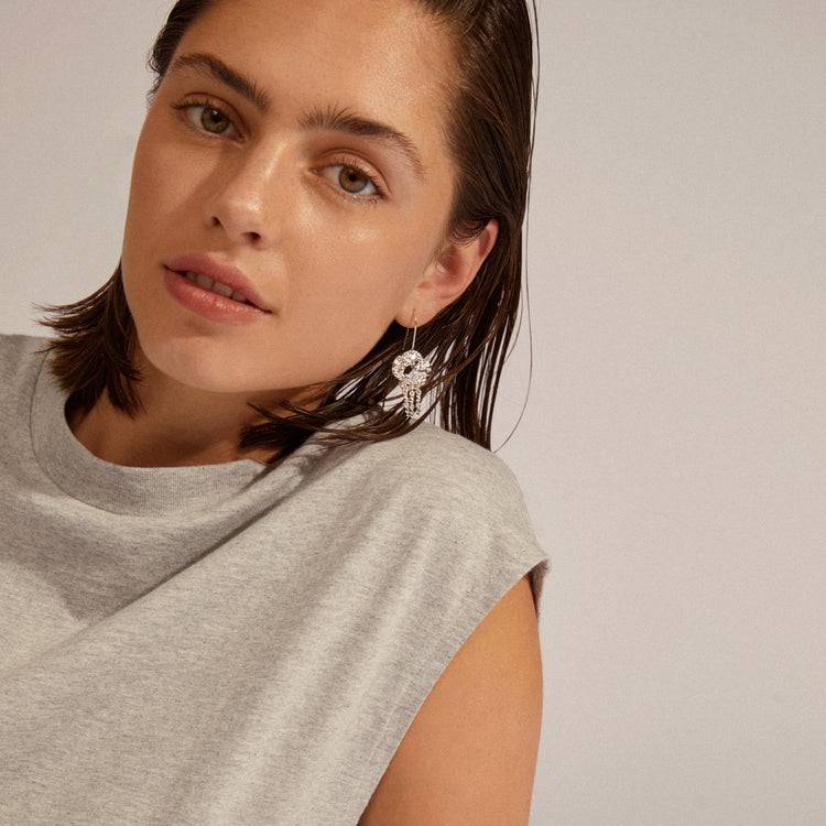 Pilgrim SMILE Recycelte Ohrringe, Versilbert