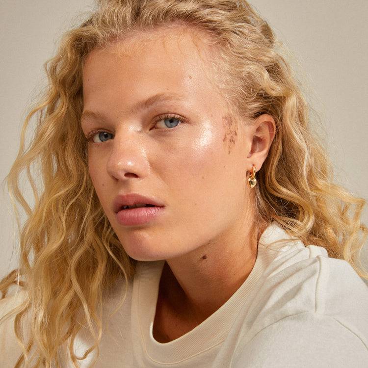 Pilgrim SOPHIA Recycelte Herz-Hoops Vergoldet