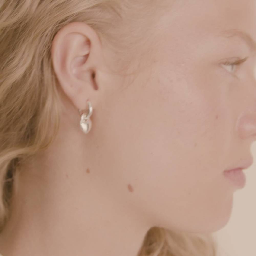 Pilgrim SOPHIA Recycelte Herz-Hoops Versilbert