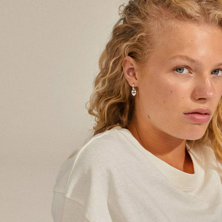 Pilgrim SOPHIA Recycelte Herz-Hoops Versilbert