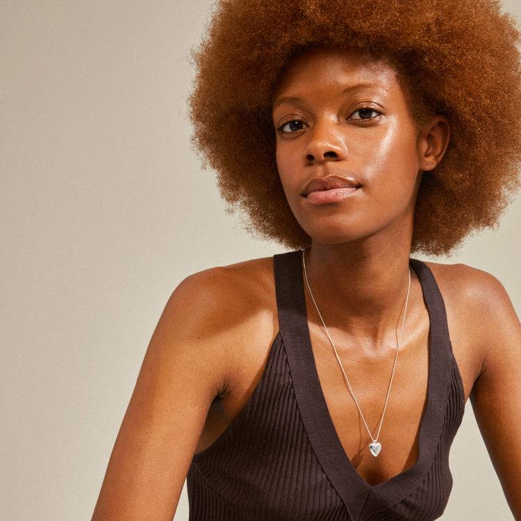 Pilgrim SOPHIA Recycelte Herzkette Versilbert