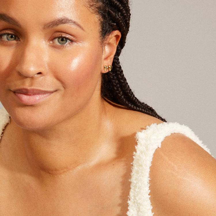 Pilgrim SOPHIA Recycelte Herzohrringe Vergoldet