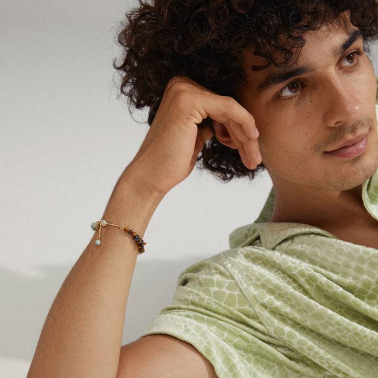 Pilgrim SOULMATES Armband, Mint/vergoldet