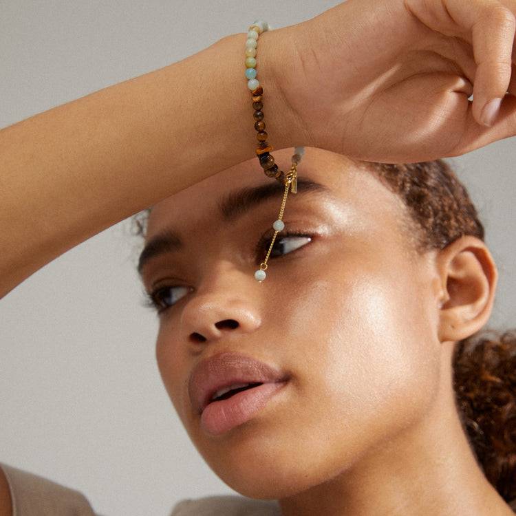 Pilgrim SOULMATES Armband, Mint/vergoldet