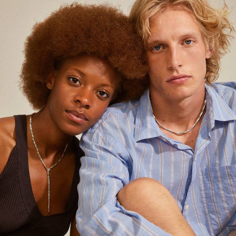 Pilgrim STAR Recycelte Halskette Versilbert