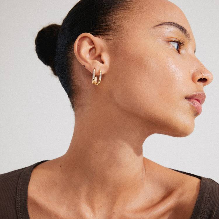 Pilgrim STAR Recycelte Hoops, Vergoldet