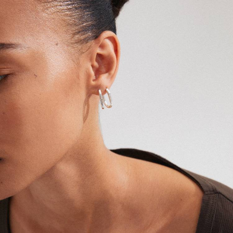 Pilgrim STAR Recycelte Hoops, Versilbert