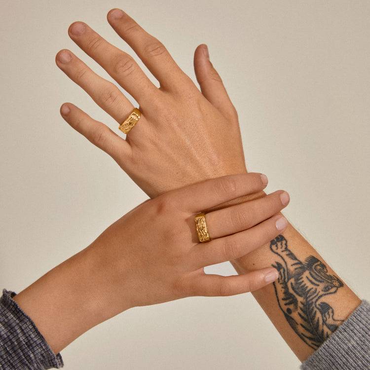 Pilgrim STAR Recycelter Ring Vergoldet