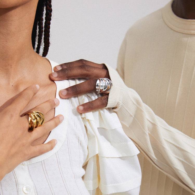 Pilgrim STAY Recycelter Ring Versilbert