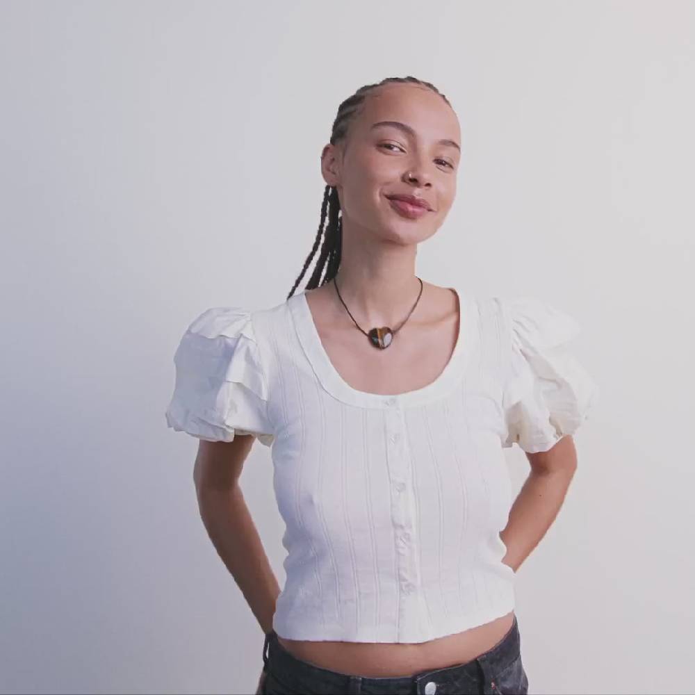 Pilgrim STAY Tigerauge Halskette Versilbert