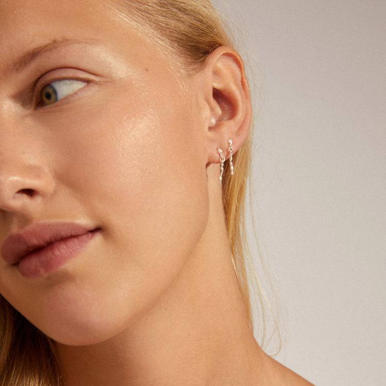 Pilgrim STORM Recycelte Ohrringe, Versilbert