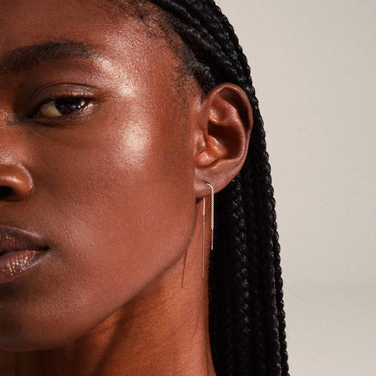 Pilgrim TAHOE Recycelte Kettenohrringe, Versilbert