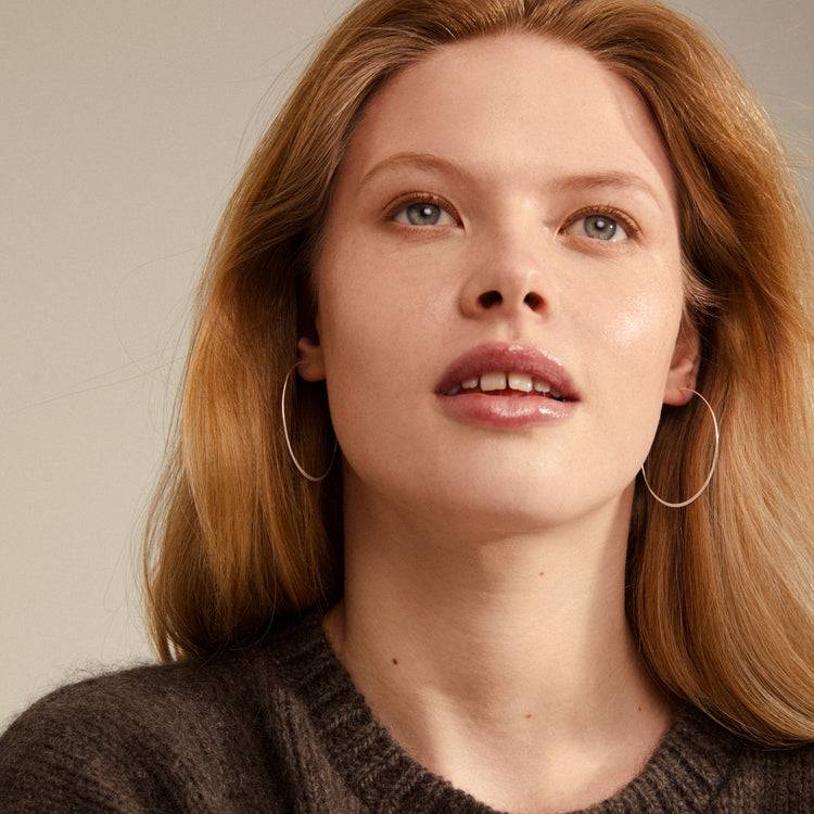 Pilgrim TILLY Große Recycelte Creolen, Versilbert