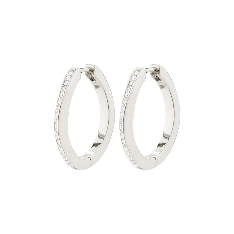 Pilgrim TRUE Recycelte Creolen Versilbert