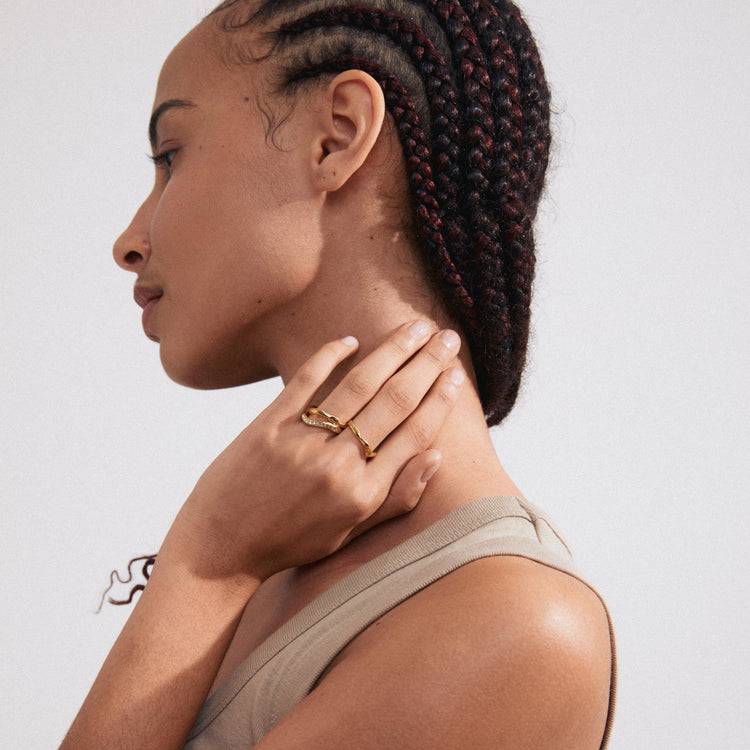 Pilgrim TRUE Recycelte Ringe 3-in-1-Set Vergoldet