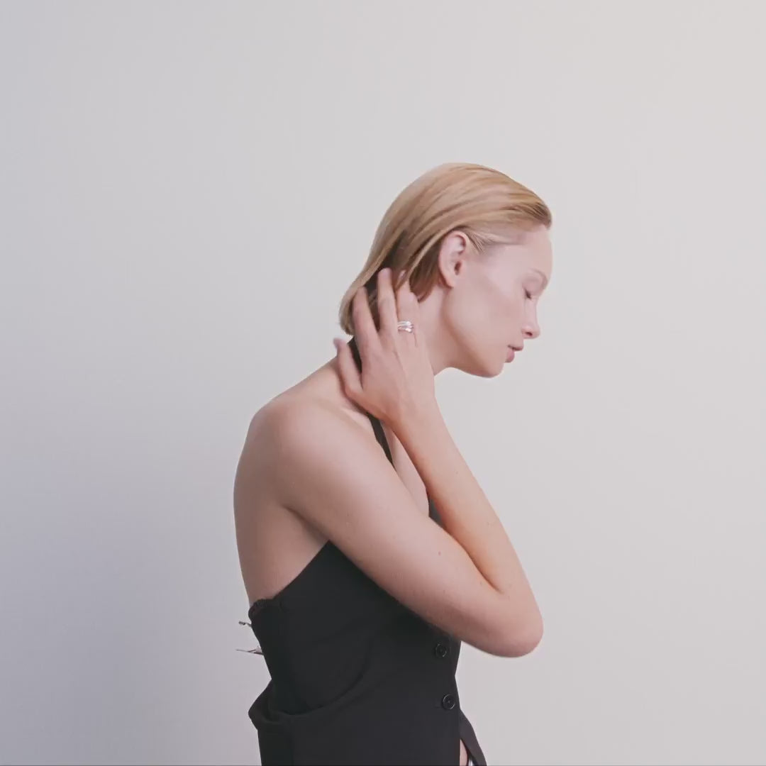 Pilgrim TRUE Recycelte Ringe 3-in-1-Set Versilbert