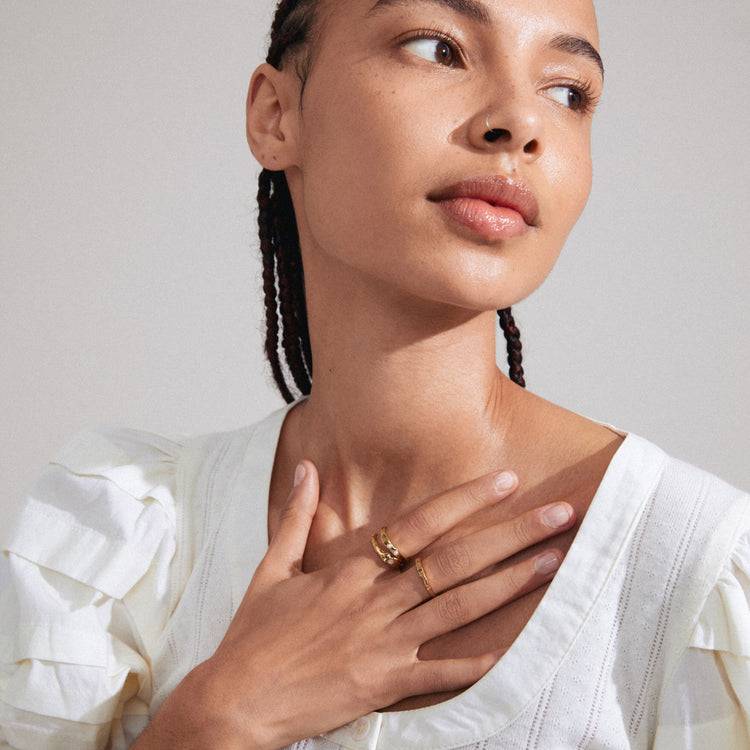 Pilgrim TRUST Recycelte Ringe 3-in-1-Set Vergoldet