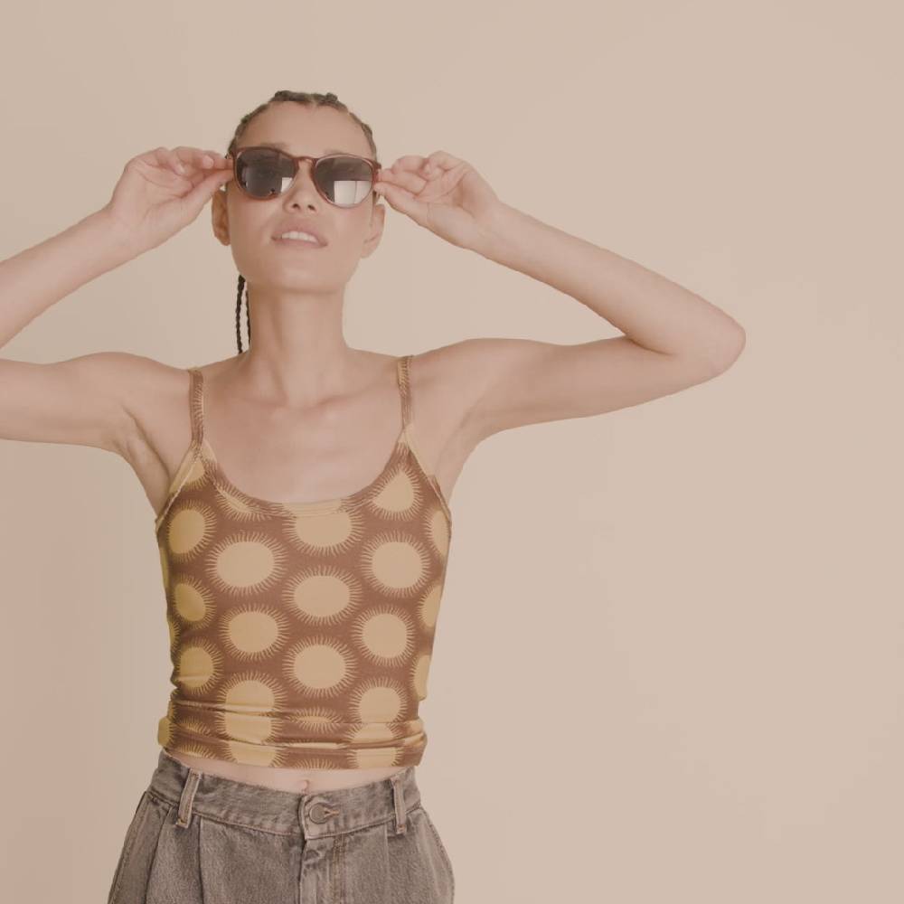 Pilgrim VANILLE Sonnenbrille Dunkelbraun/Gold