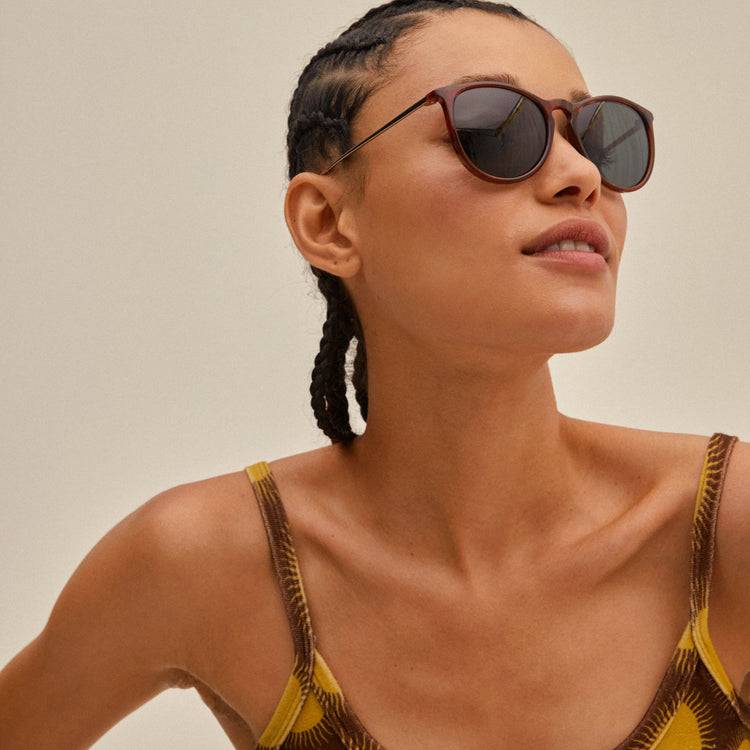 Pilgrim VANILLE Sonnenbrille Dunkelbraun/Gold