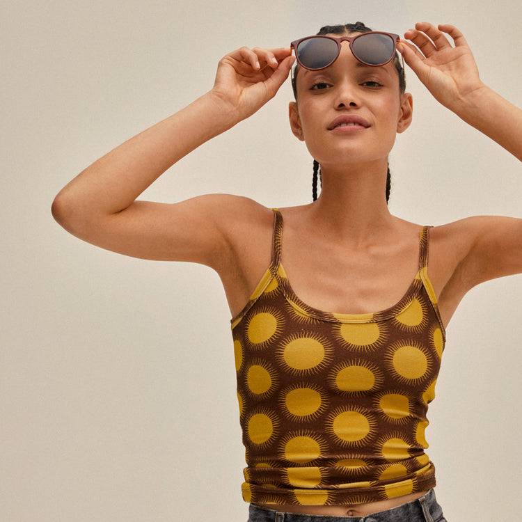 Pilgrim VANILLE Sonnenbrille Dunkelbraun/Gold