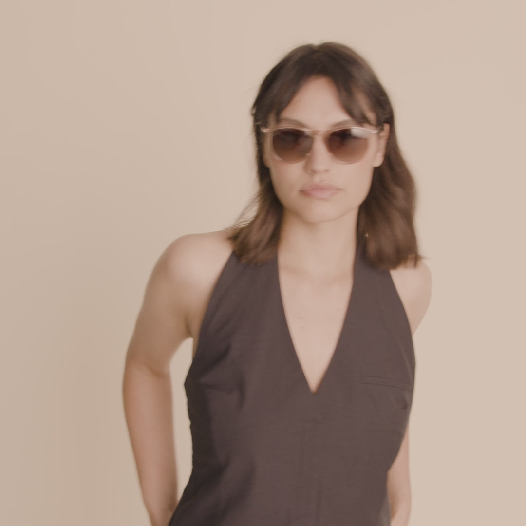 Pilgrim VANILLE Sonnenbrille Hellbraun/Gold