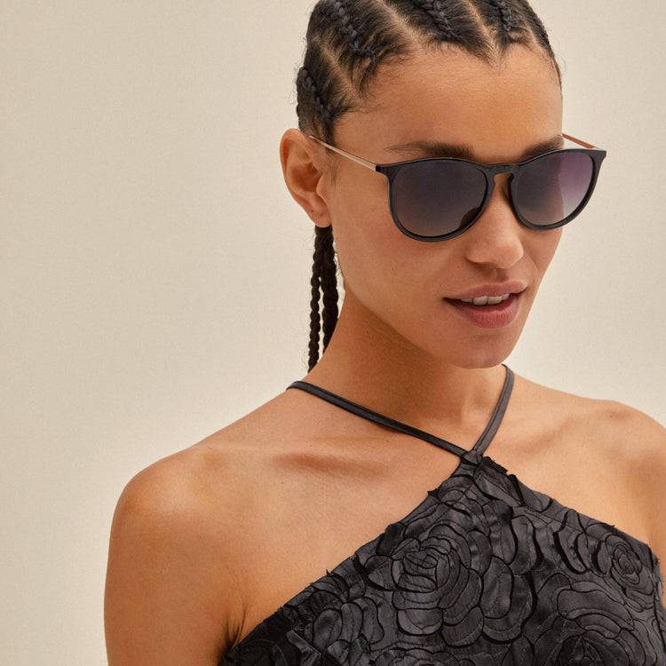 Pilgrim VANILLE Sonnenbrille Schwarz/Gold