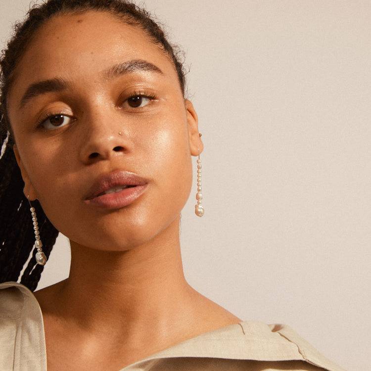 Pilgrim WILLPOWER Perlenohrringe, Versilbert