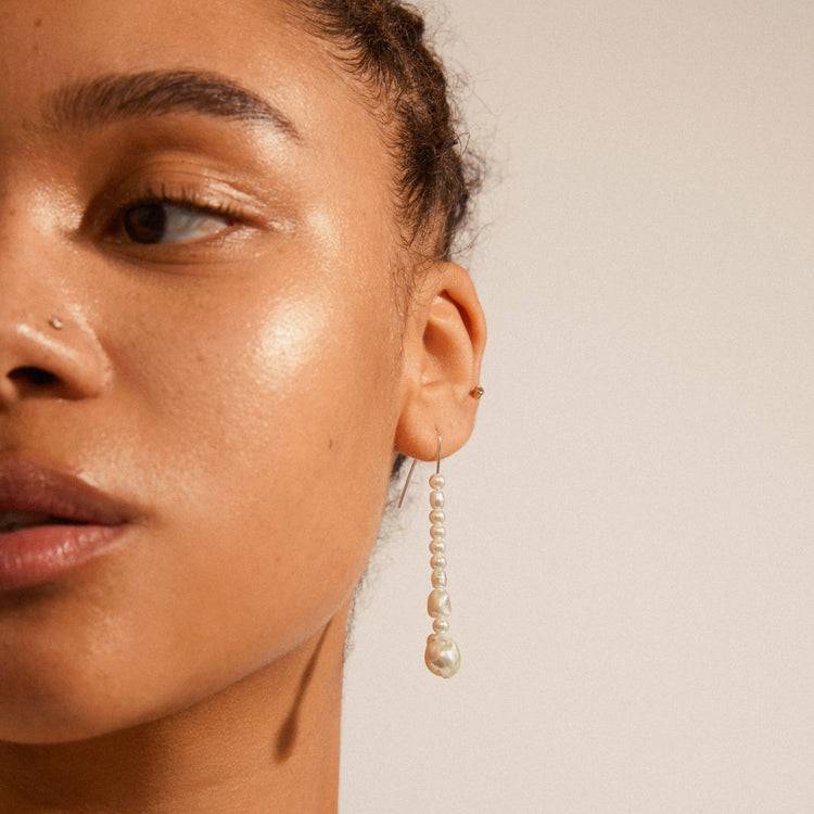 Pilgrim WILLPOWER Perlenohrringe, Versilbert