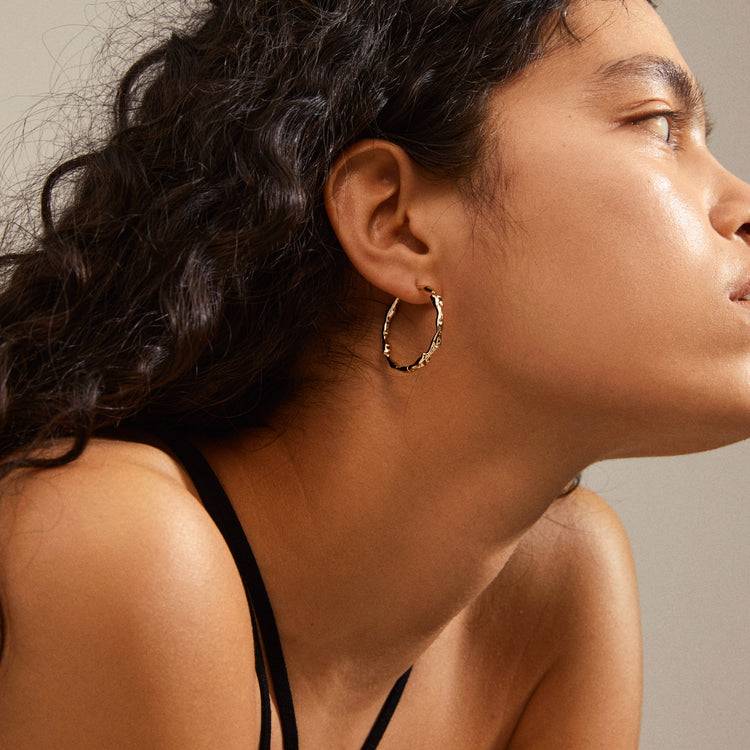 Pilgrim ZION Organische Hoops Vergoldet