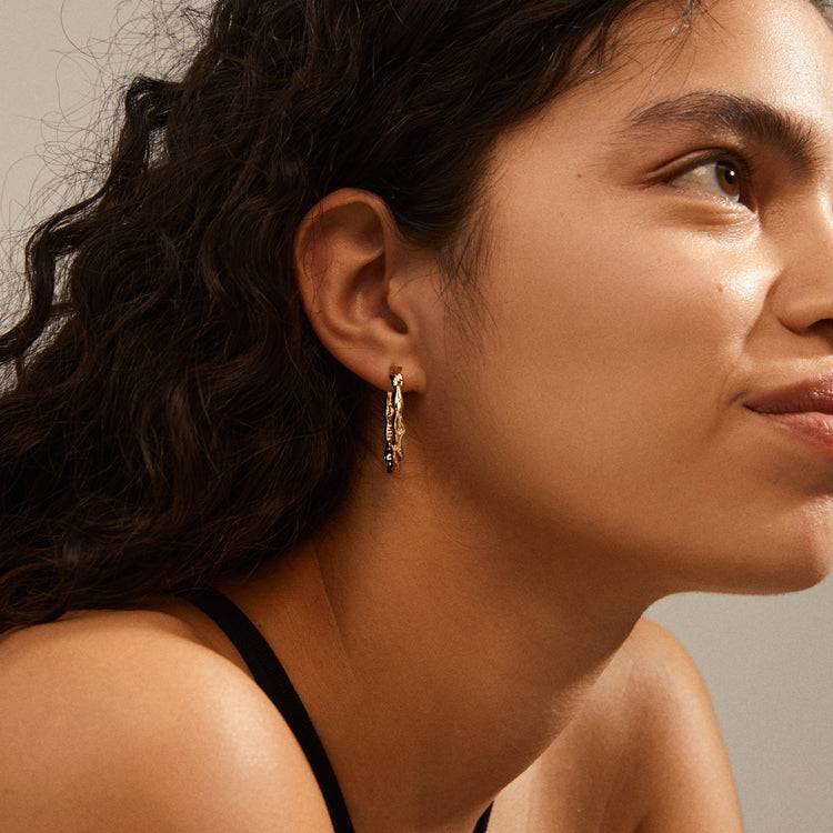 Pilgrim ZION Organische Hoops Vergoldet