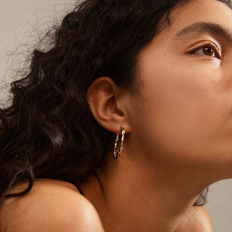 Pilgrim ZION Organische Hoops Vergoldet