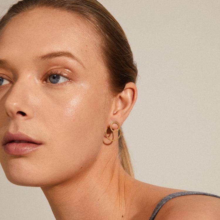 Pilgrim ZOOEY Recycelte 2-in-1 Ohrringe, Vergoldet