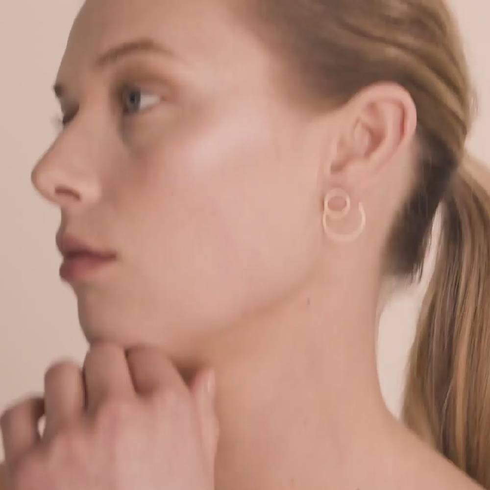 Pilgrim ZOOEY Recycelte 2-in-1 Ohrringe, Vergoldet