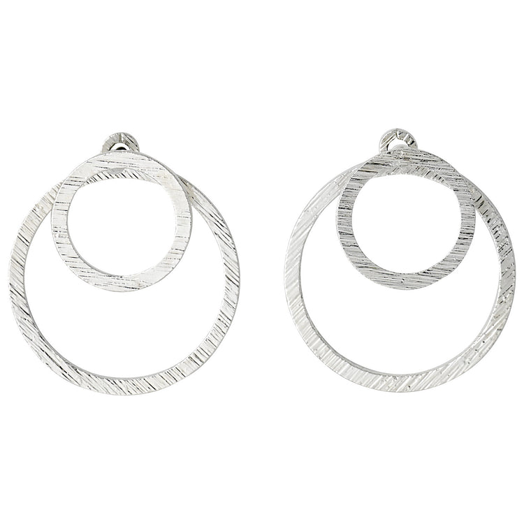 Pilgrim ZOOEY recycelte 2-in-1 Ohrringe, versilbert