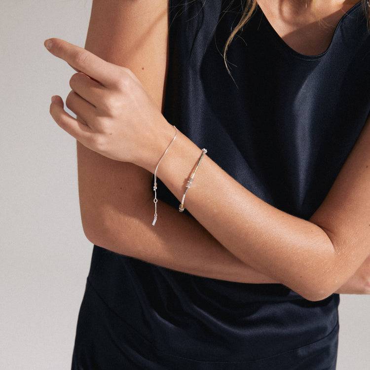 Pilgrim PIXIE Geschenkset, Armband 2-in-1-Set, Versilbert