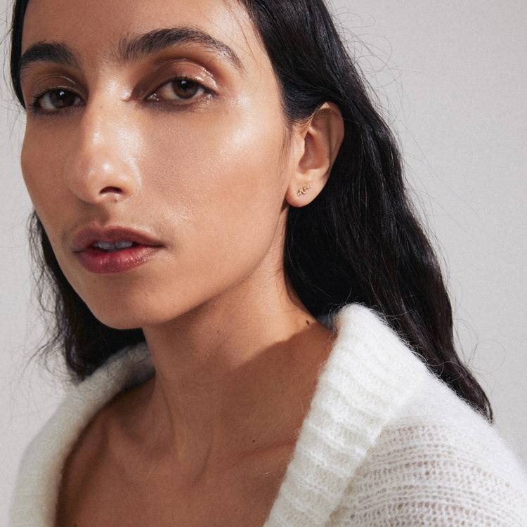 Pilgrim PRISKILLA Recycelter, Einzelner Ohrring Vergoldet