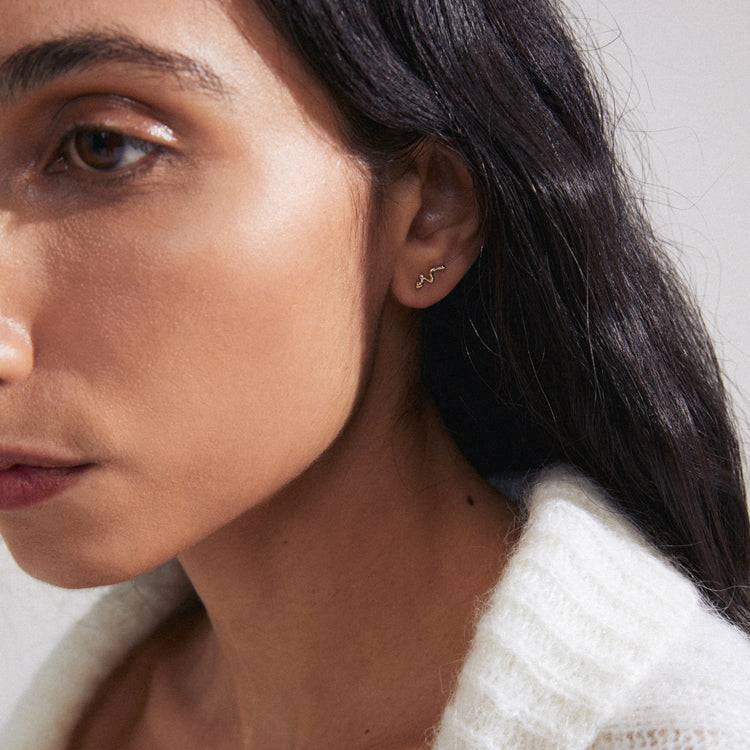 Pilgrim PRISKILLA Recycelter, Einzelner Ohrring Vergoldet