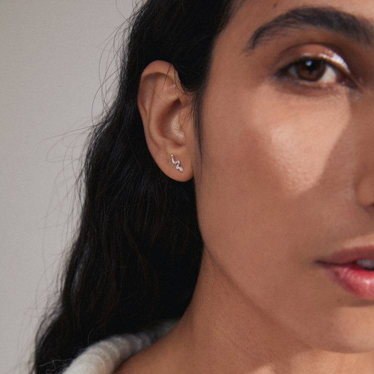 Pilgrim PRISKILLA Recycelter, Einzelner Ohrring Versilbert