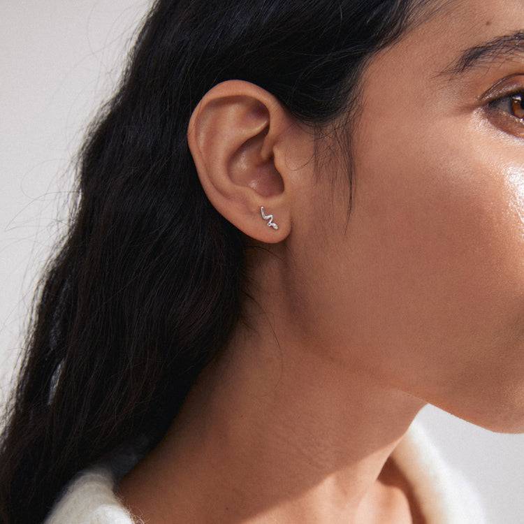 Pilgrim PRISKILLA Recycelter, Einzelner Ohrring Versilbert