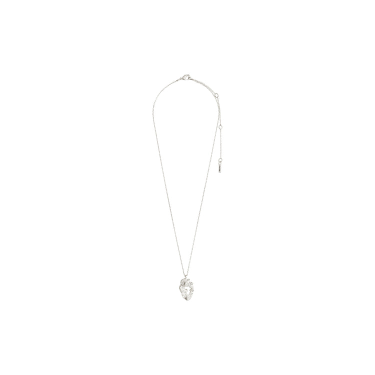 Pilgrim QUINN Recyc.Halskette, Organ. Geformter Anhänger, Versilbert