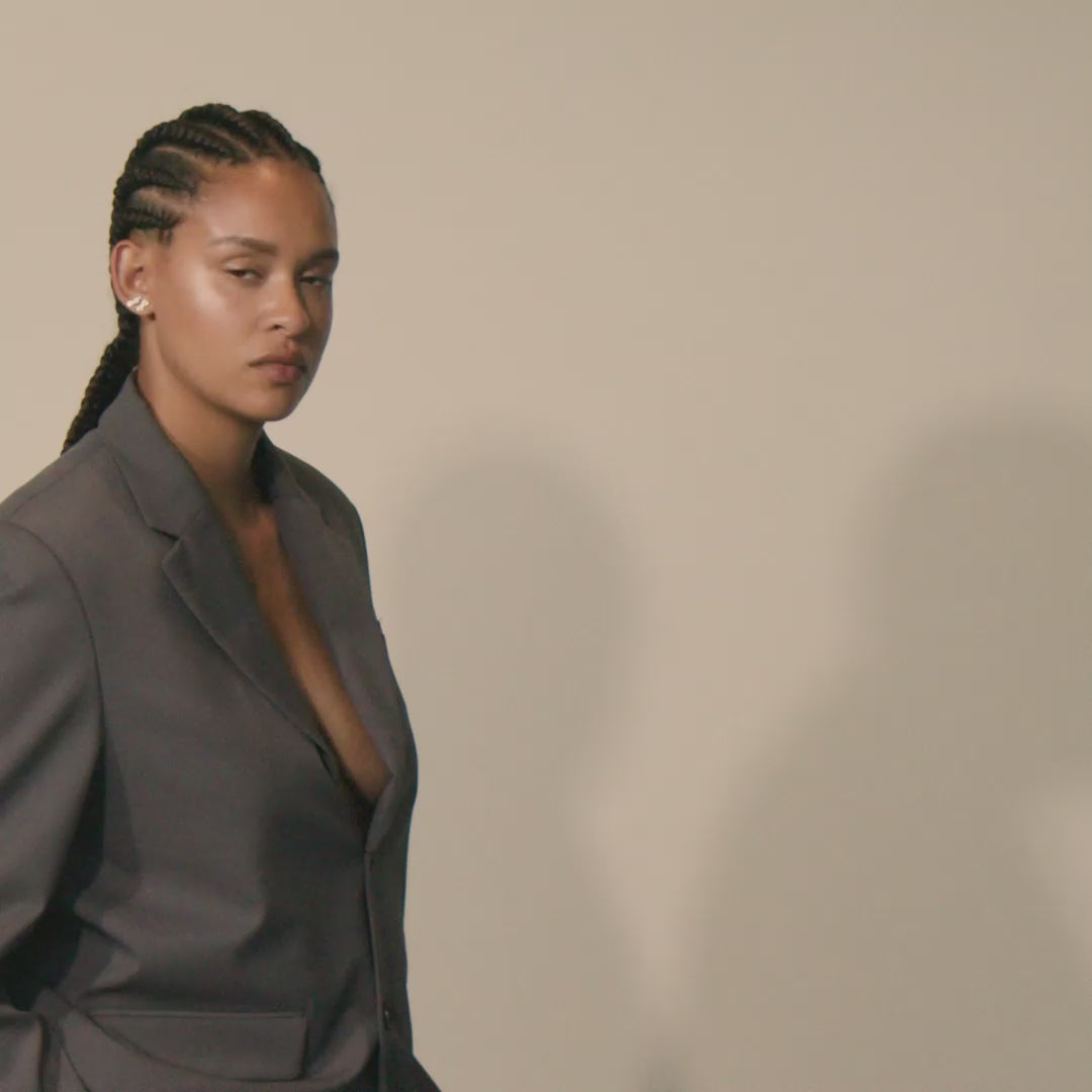 Pilgrim QUINN Recyc., Organ. Geformte Kristallohrringe, Versilbert