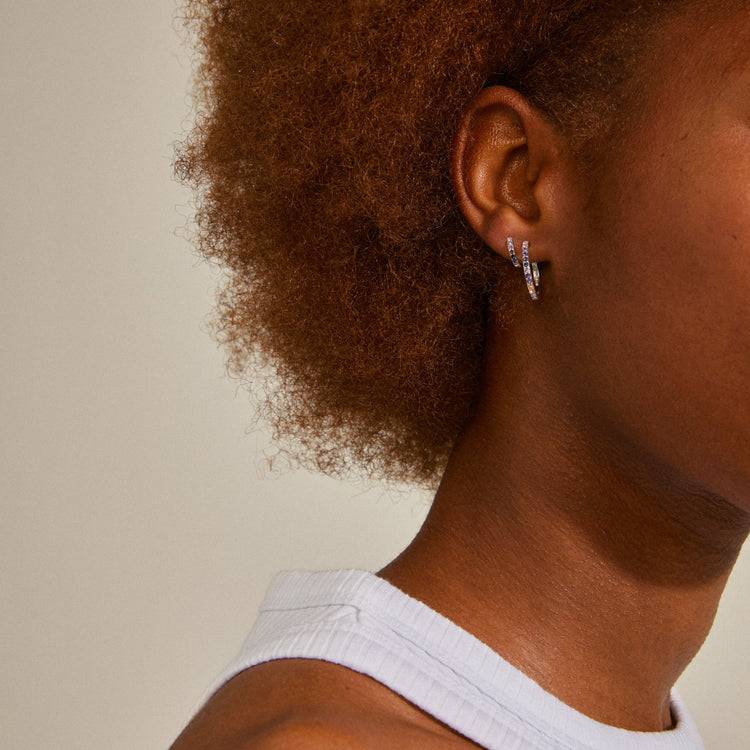 Pilgrim REIGN Recycelte Hoops, 2-in-1-Set, Versilbert