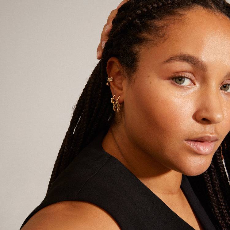 Pilgrim RHYTHM Recycelte Creolen Und Cuff-Ohrringe Vergoldet