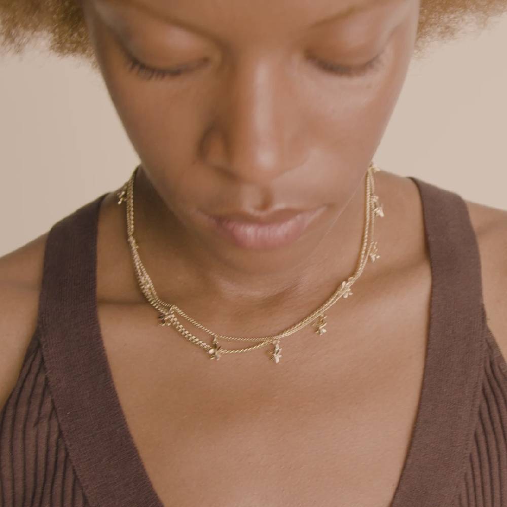 Pilgrim RIKO Recycelte Halsketten, 2-in-1-Set, Vergoldet